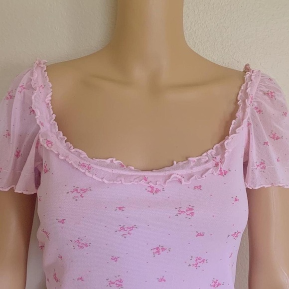 vintage floral pink princess top🌸 - Picture 3 of 4